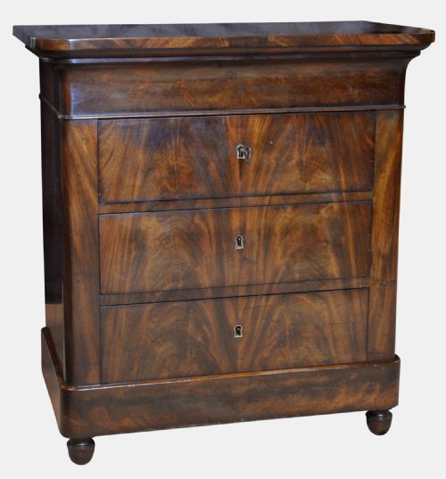 Charles X French Flame Mahogany Chest