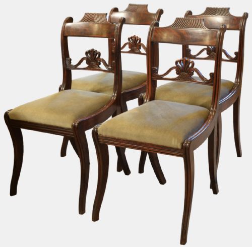 4 Mahogany Regency Dining Chairs