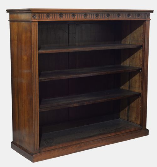 Victorian Mahogany Open Bookcase