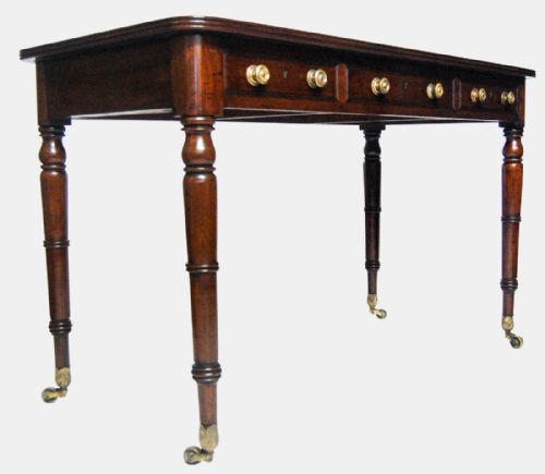 Irish Regency Mahogany Centre Writing Table