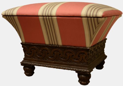 William IV Carved Oak Ottoman Stool