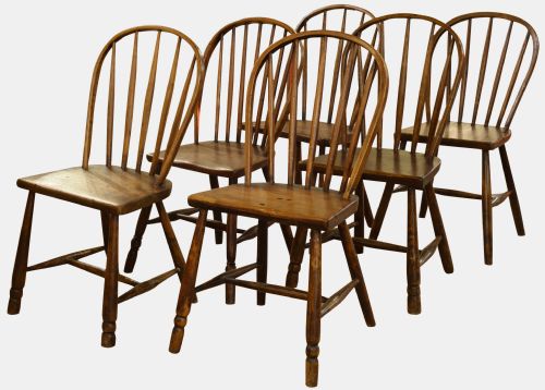 Harlequin Set of 6 Country Chairs