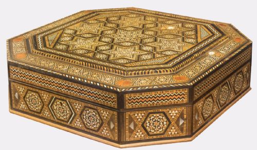 Middle Eastern Inlaid Jewellery Box
