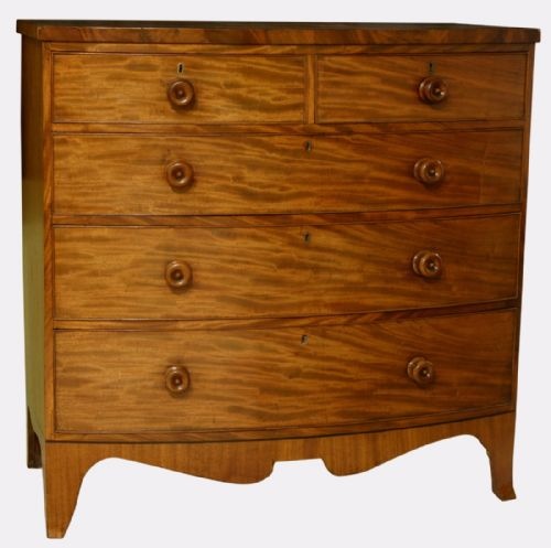 George III Mahogany Bowfront Chest
