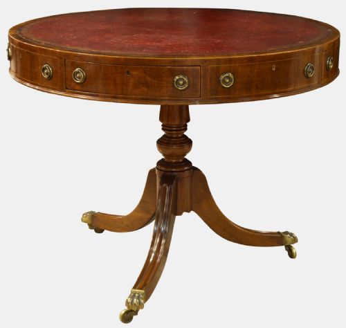 Mahogany George III Style Drum Table
