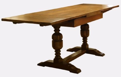 Early 20th Century Solid Oak Refectory Table
