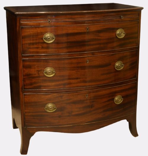 George III Mahogany Bowfront Chest of Drawers
