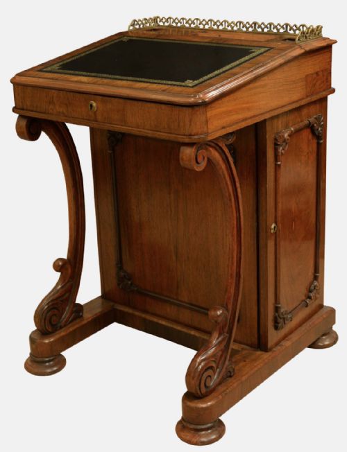 Victorian Rosewood Davenport