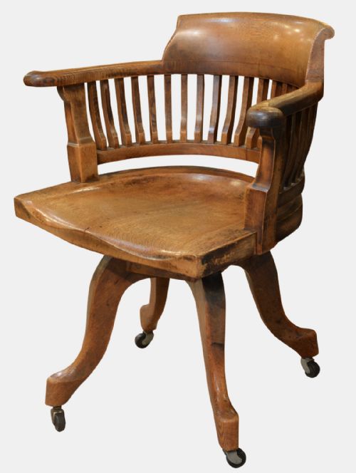 Oak Swivel Office Chair