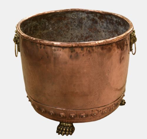 Large Copper Cauldron or Log Bin
