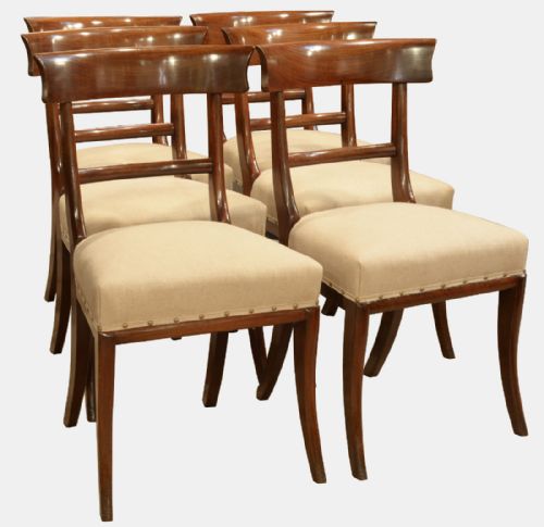 Set of 6 Mahogany Dining Chairs