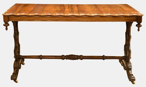 Victorian Rosewood Library Table