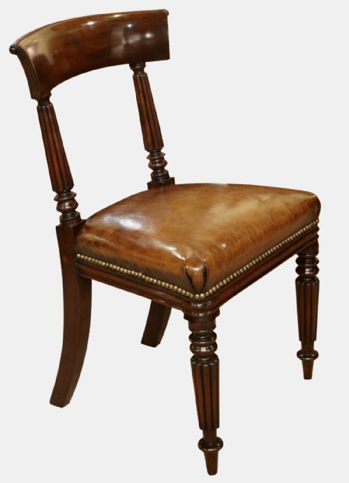 Regency Mahogany Leather Desk Chair