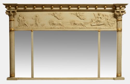 Regency Painted Overmantle Mirror