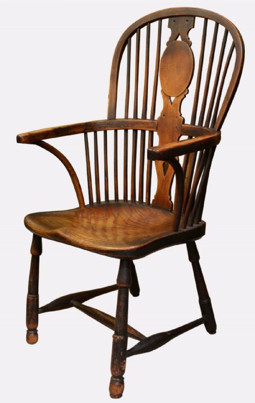 18th Century Yew Wood & Elm Windsor Chair
