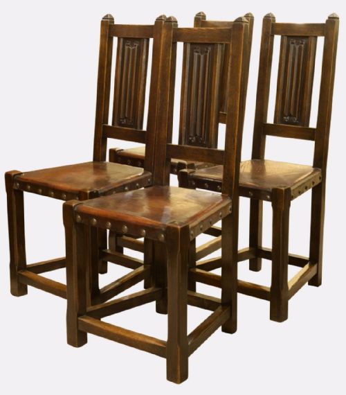 Set of 4 19th Century Oak Chairs
