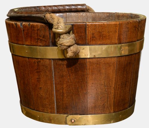 18th Century Brass Bound Ships Bucket