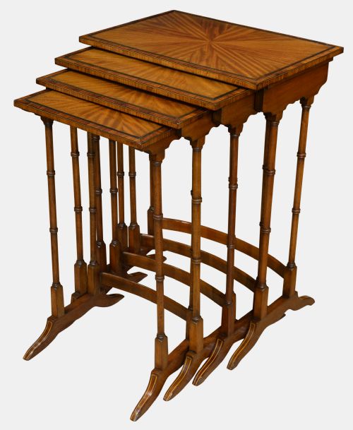 Edwardian Quartetto Nest of Mahogany Tables