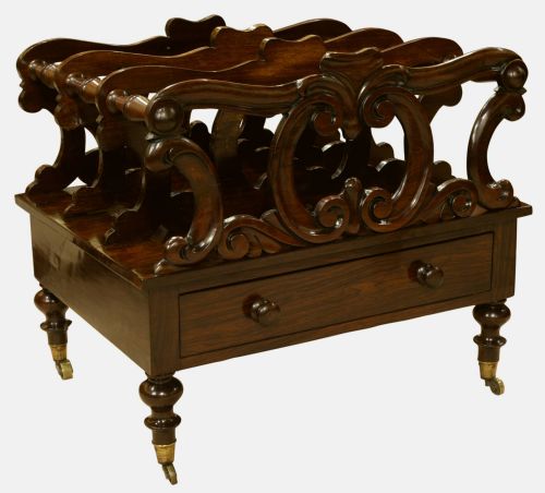 19th Century Rosewood Canterbury