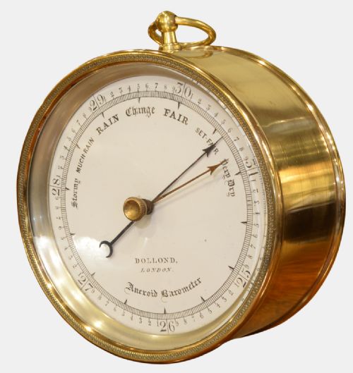 Victorian Brass Cased Aneroid Barometer