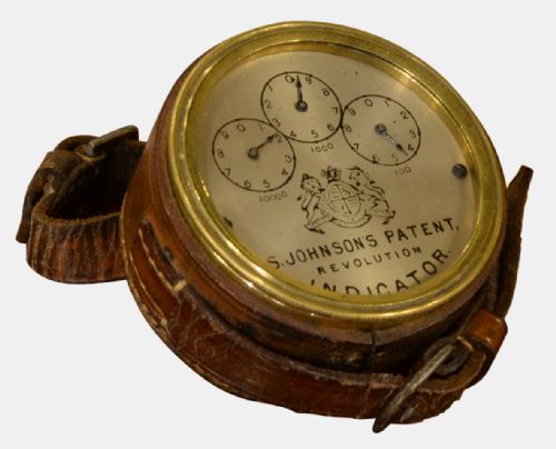 Victorian S. Johnson's Patent Revolution Indicator or Odometer
