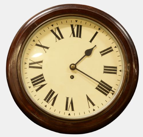 Mahogany Case Fusee Movement Wall Clock