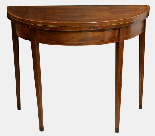 Georgian Mahogany Demi-lune Card Table