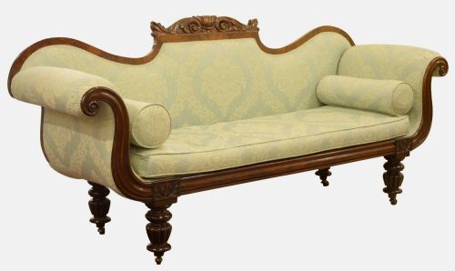 William IV Double Scroll Arm Sofa