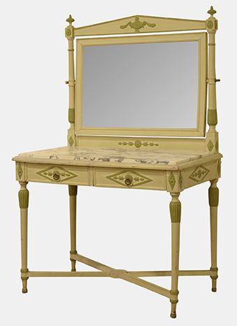French Directoire Style Painted Dressing Table