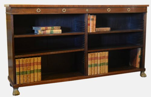 English Regency Rosewood Open Bookcase