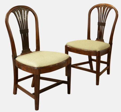 Pair of Hepplewhite Style Side Chairs
