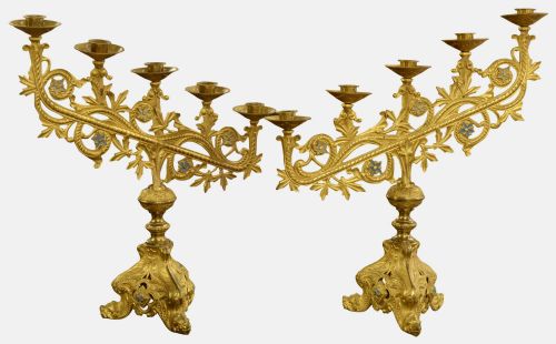 Pair of Ormolu Candelabras
