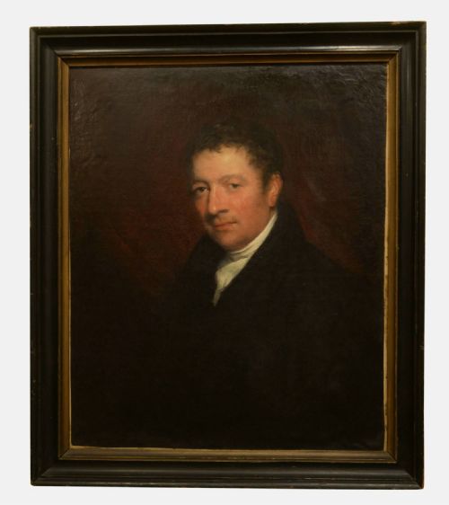 British School 19th Century Oil on Canvas Portrait
