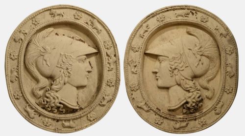 Pair of 19th Century Carved Roudels