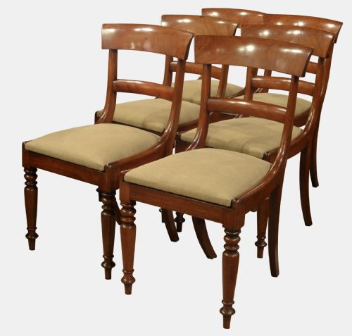 Set of 6 Mahogany Dining Chairs