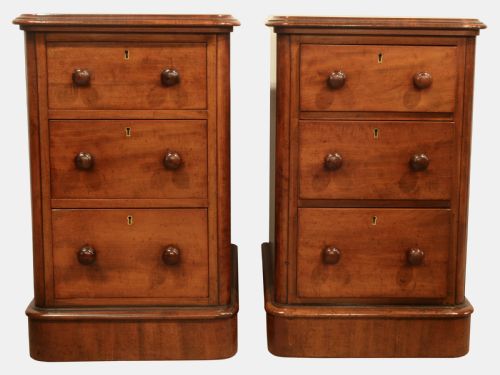 Pair of Victorian Mahogany Bedside Chests