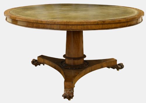 Circular Tilt-top Rosewood Library Table