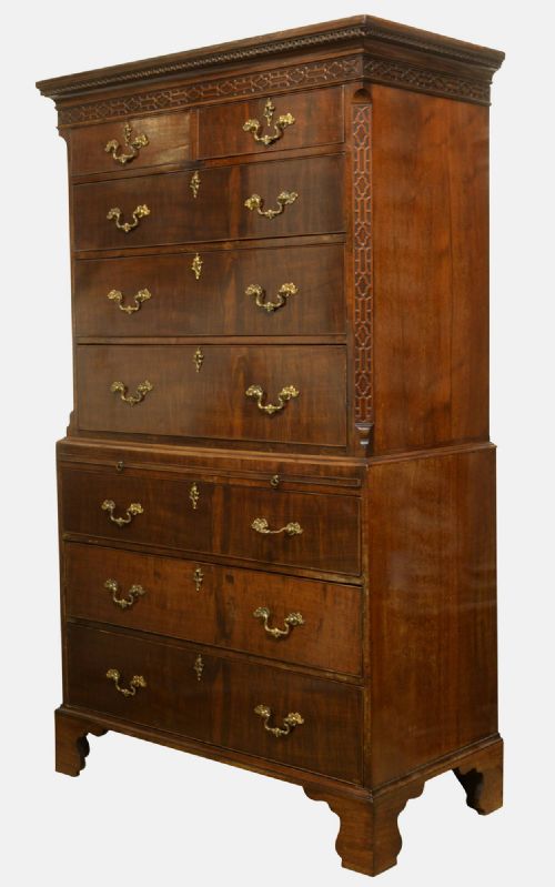 George III Mahogany Chest on Chest