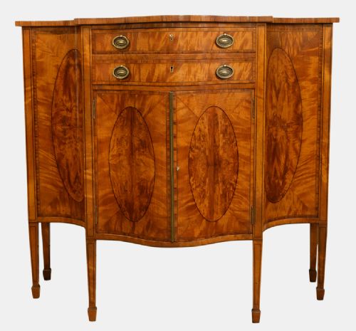 Sheraton Style Satinwood Side Cabinet