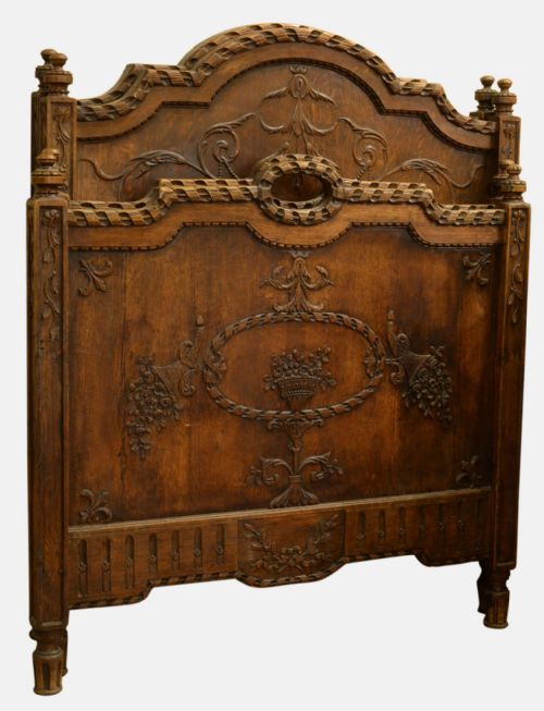 Pair of French Carved Single Beds