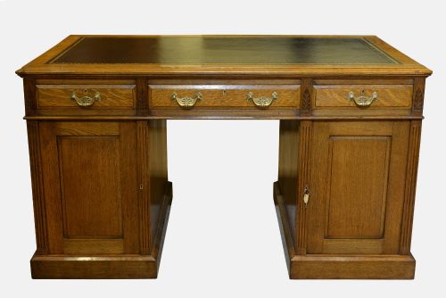 19th Century Oak Partners Desk