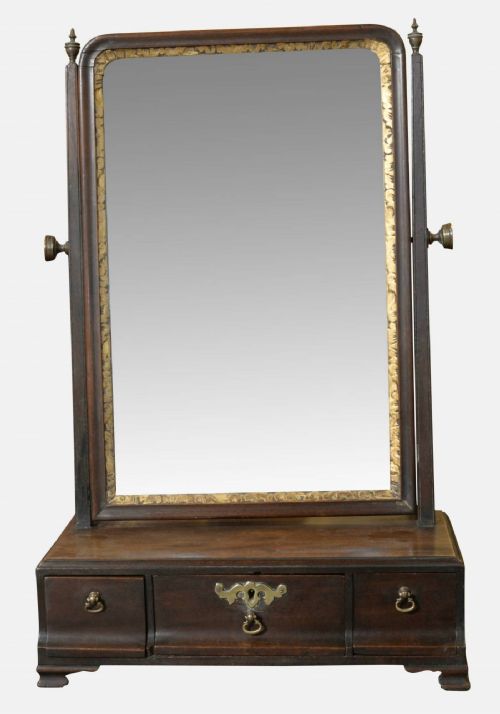 18th Century Mahogany & Gilt Toilet Mirror
