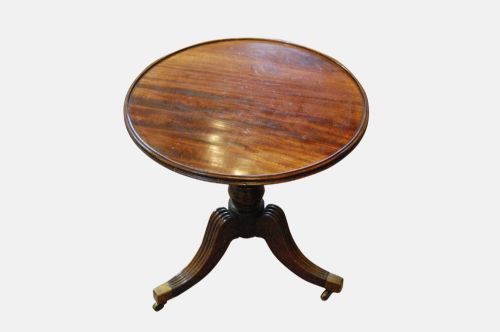 Mahogany Wine Table on Pedestal Base with Casters C.1790