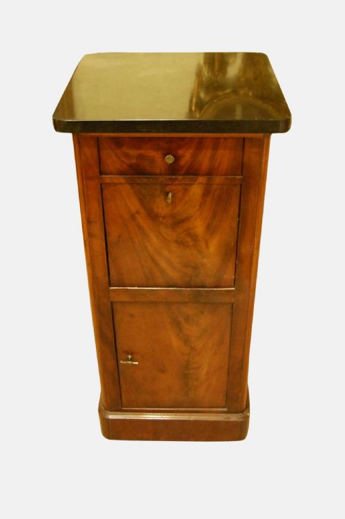 Mahogany and Marble Top Pedestal