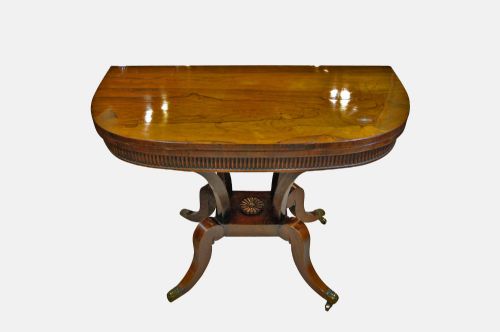 A George IV Figured  Rosewood Card Table
