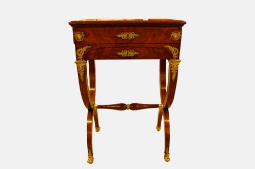 French Empire Mahogany Ladies Work Table