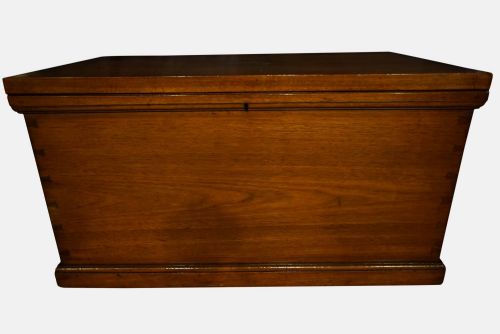 A Victorian Mahogany Trunk