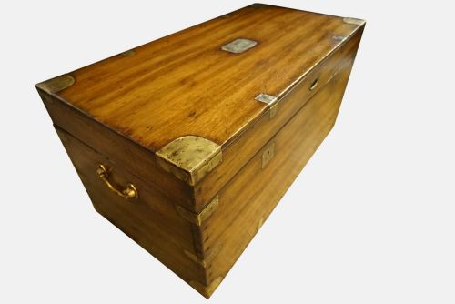 Victorian Brass Bound Camphor Wood Trunk