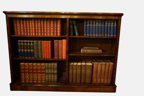 Burr Walnut Open Bookcase
