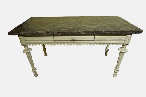 19thc Marble Top Serving Table